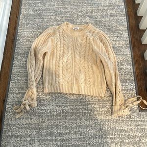 525 Cable Sweater in oatmeal beige